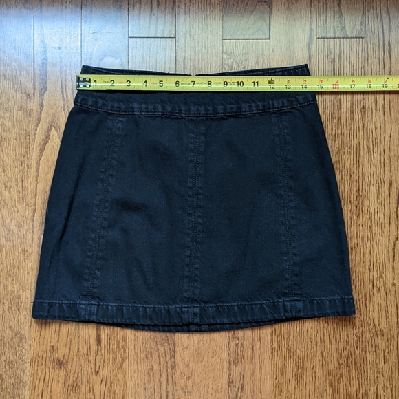 Free People NWOT Black Denim Skirt - Picture 7 of 10